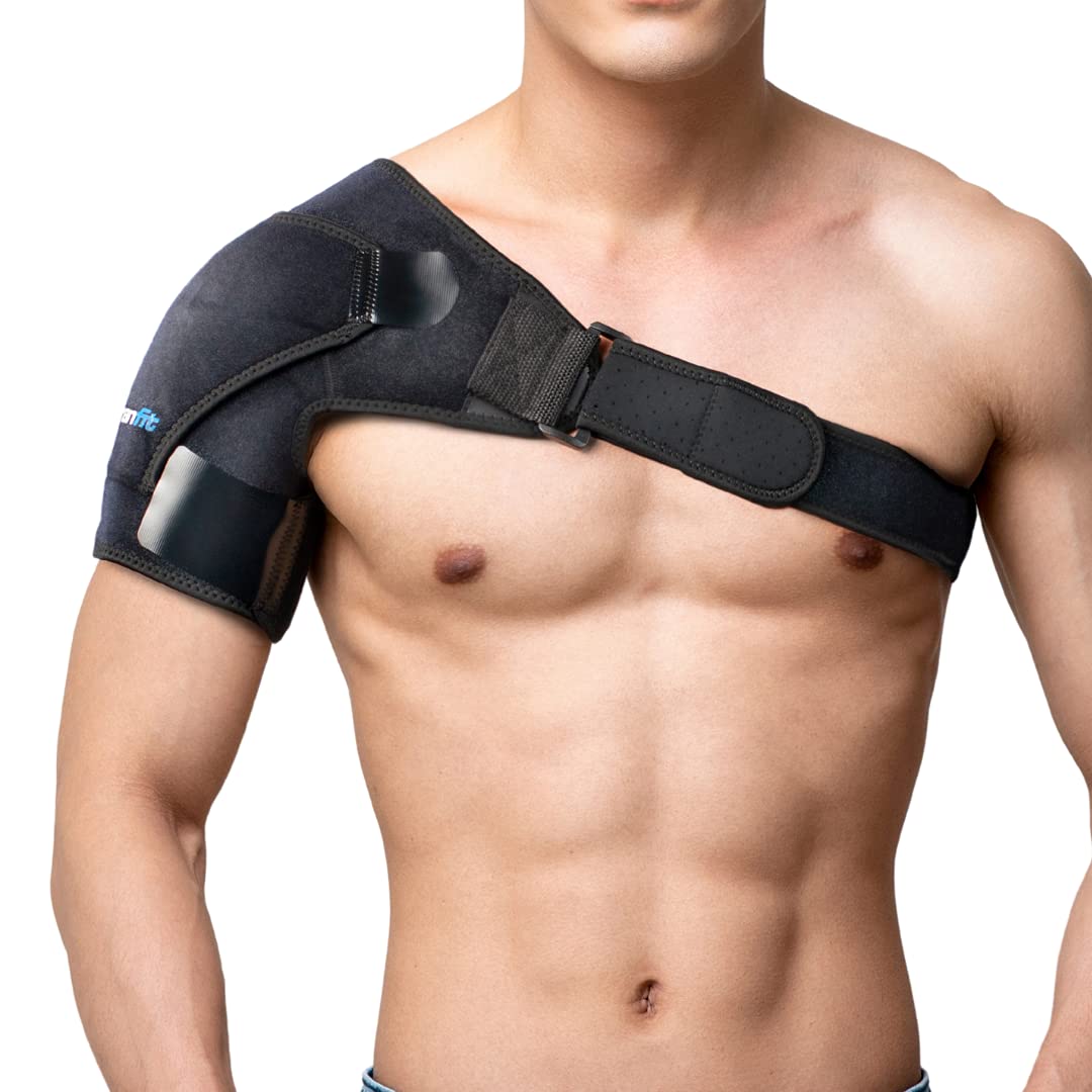 Branfit Recovery Shoulder Brace and Arm Sling for Men Women Shoulder Compression for Injury Relief and Adjustable Comfort