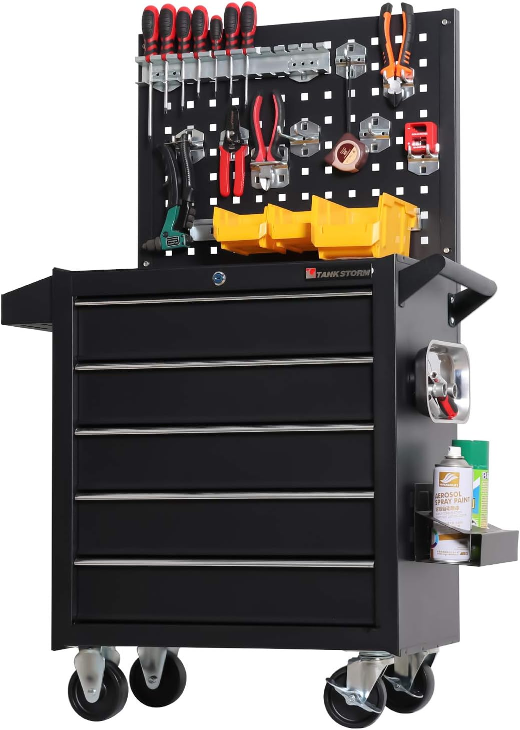 Frее Shірріng оƒƒеr TANKSTORM Tool Chest Heavy Duty Cart Steel Rolling Tool Box 5 Drawer Cart (TZ35-BK) Gеt Sресіаl Prісе TANKSTORM Tool Chest Heavy Duty Cart Steel Rolling Tool Box 5 Drawer Cart (TZ35-BK)