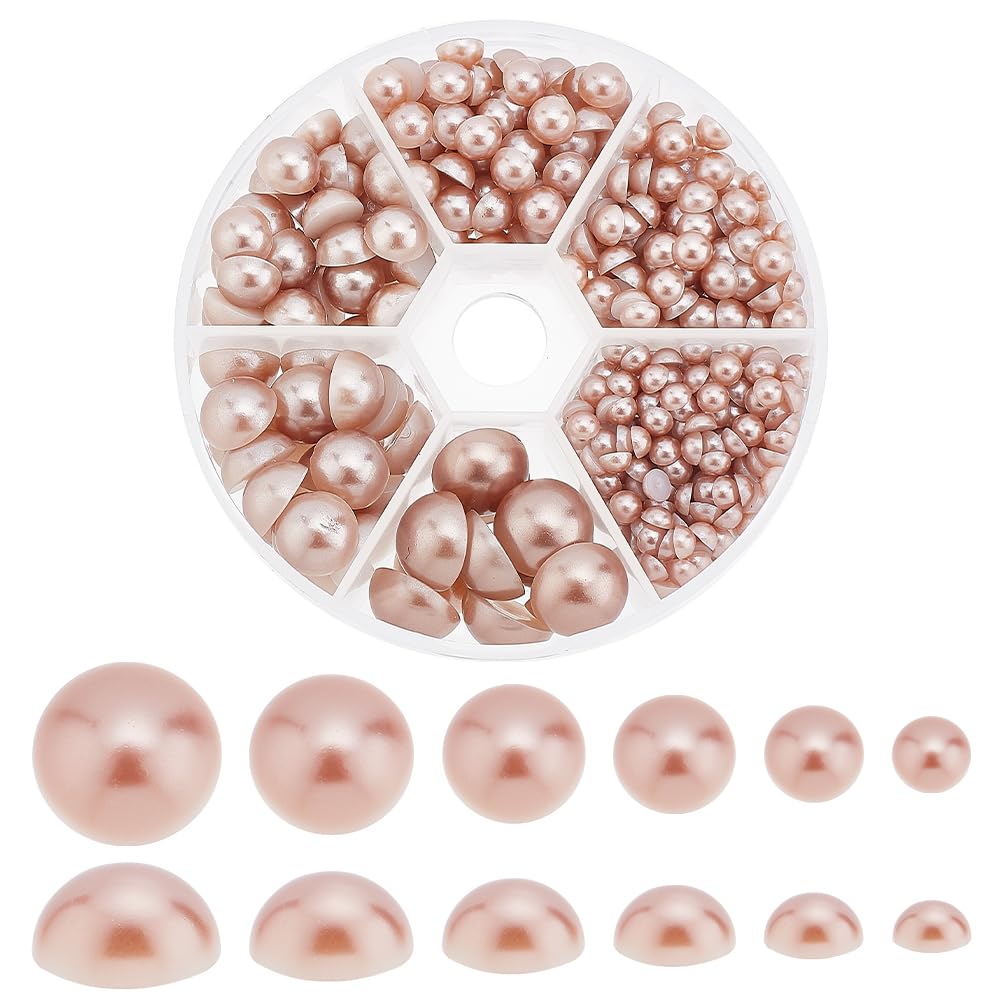 PH PandaHall 4040 Pezzi Perle Semitonde Dorate 2~14mm - Cabochon Piatti In ABS Per Nail Art, Fai Da Te Bicchieri E Scarpe