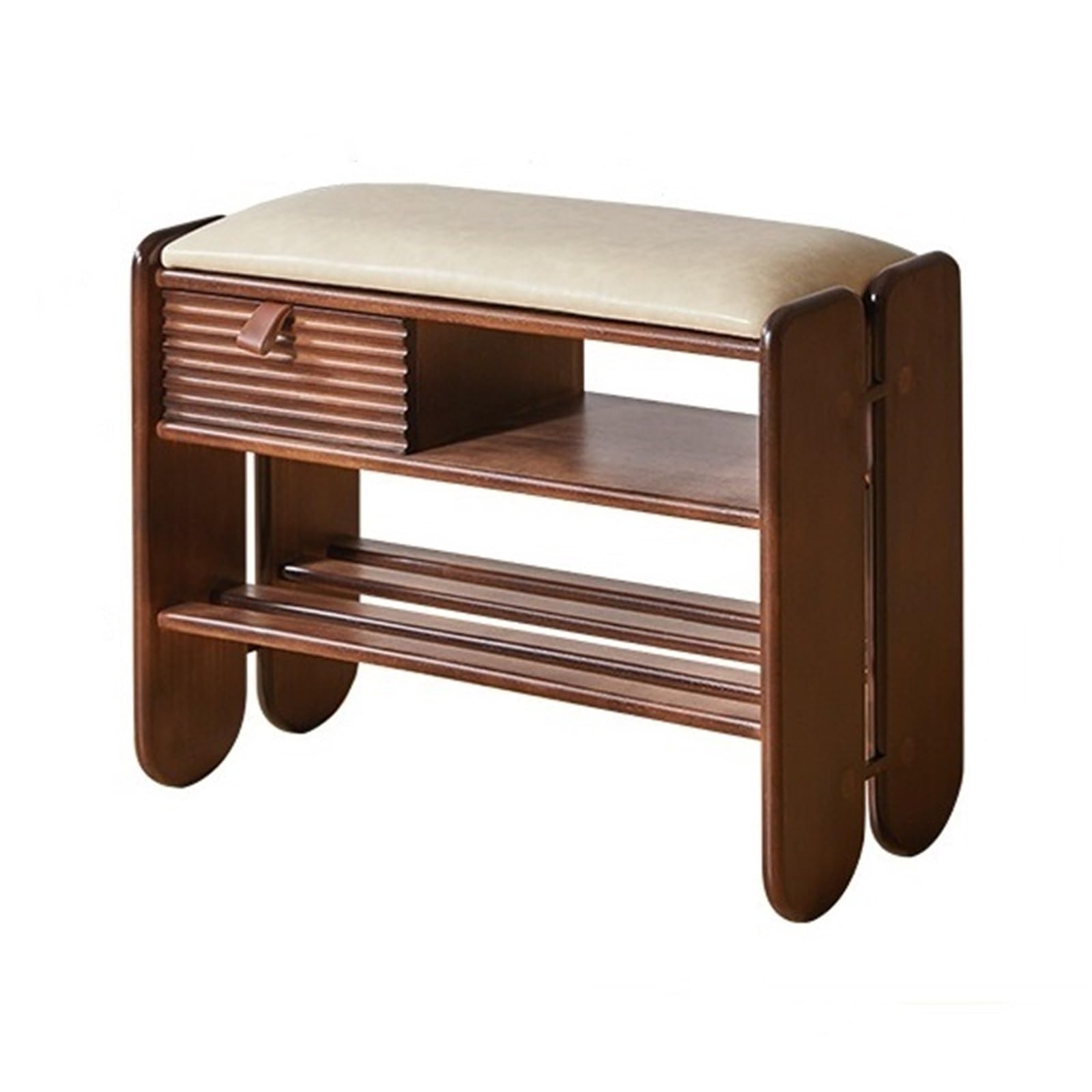 Banc à chaussures en bois massif pour créer une atmosphère chaleureuse chez soi