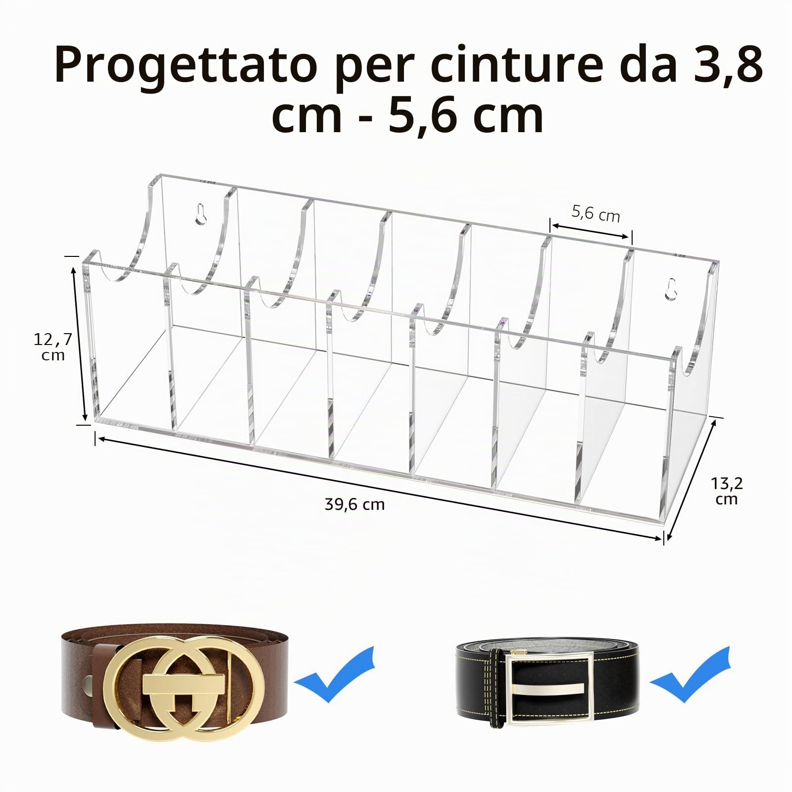 FEMELI Organizer per cintura, espositore in acrilico con 4 griglie per orologi, gioielli, trucchi, bracciali, anelli, giocattoli accessori (7)