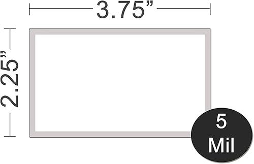 Miniatura 2 de Bolsas de laminación térmica tamaño tarjeta de visita - 5 mil - 100 Pk