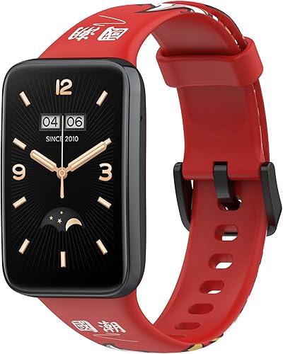 Miniatura 2 de Lijinlan Bandas de repuesto compatibles con Xiaomi Mi Band 7 Pro Strap mujeres hombres, impresión colorida linda piel floral suave flexible silicona