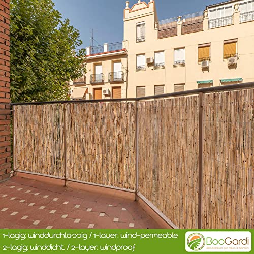 BooGardi Schilfrohrmatte Schilfmatte Sichtschutzzaun 90-200cm x 600cm · Windschutz Sonnenschutz Winterschutz Natur Partydeko Strandbar Beach Party – Bild 9