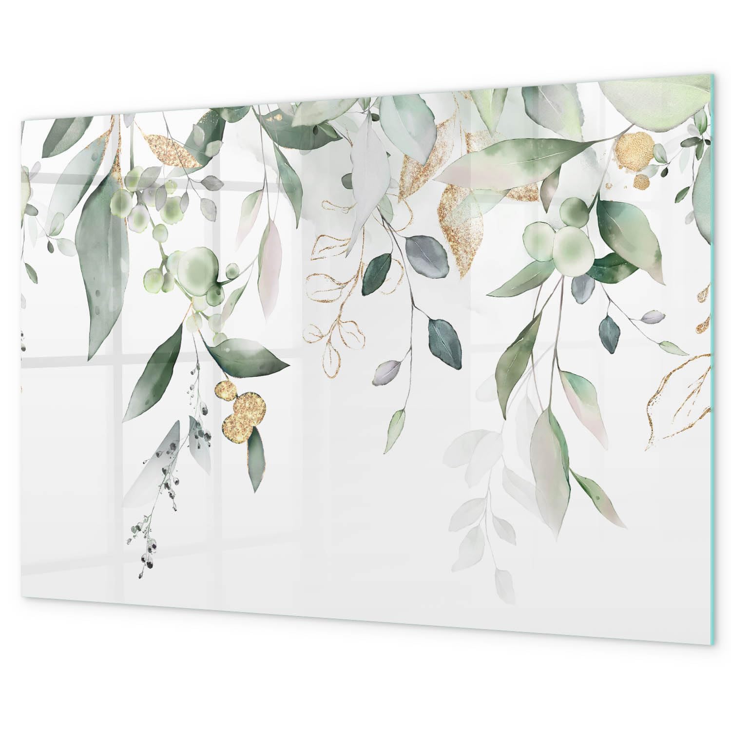 Lavagna magnetica per ufficio 100x70 cm | Foglie piante naturali