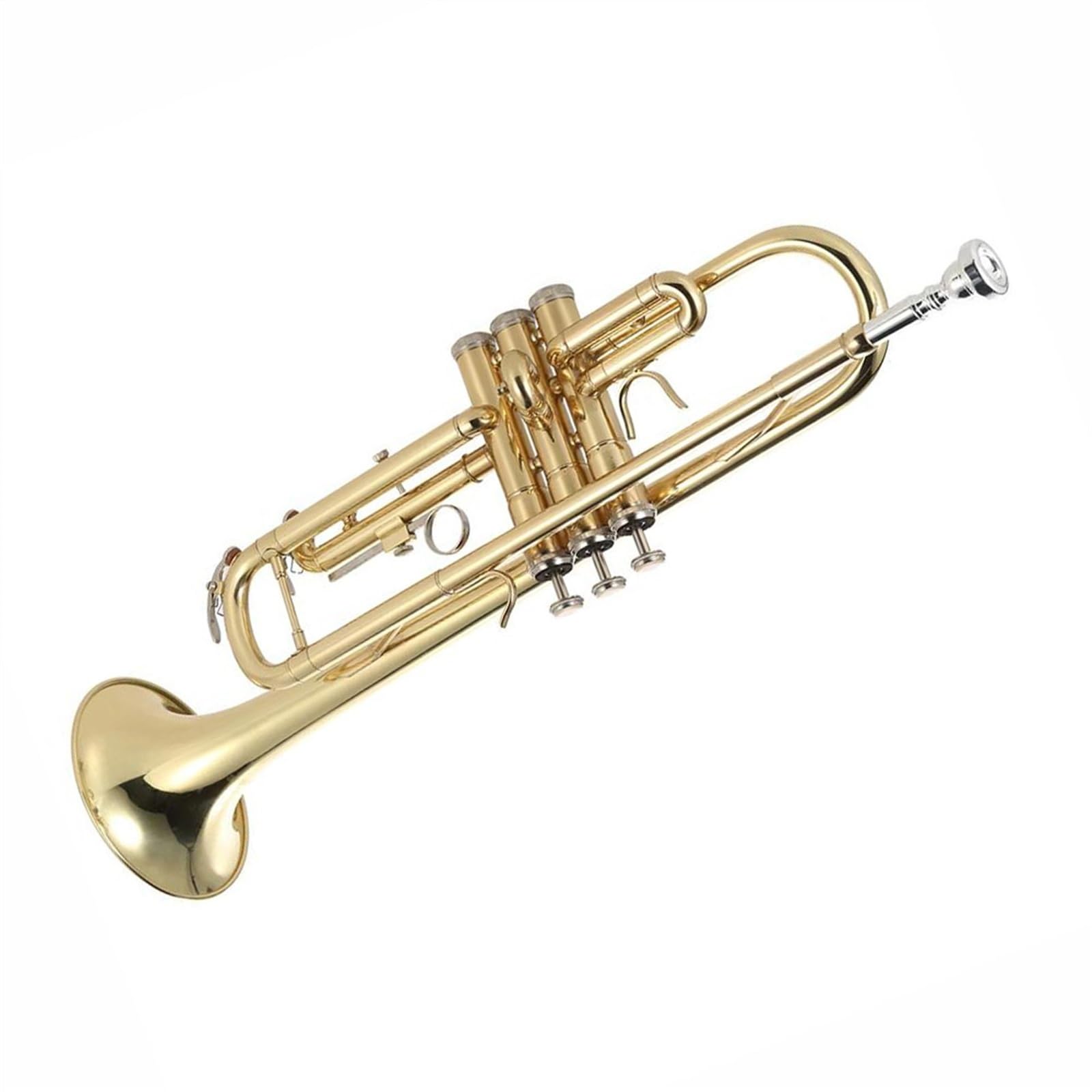 początkujących trąbka Trąbka Bb Płaski Mosiądz Złoty Malowany Wykwintny Trwały Instrument Muzyczny Instrumenty Mosiężne