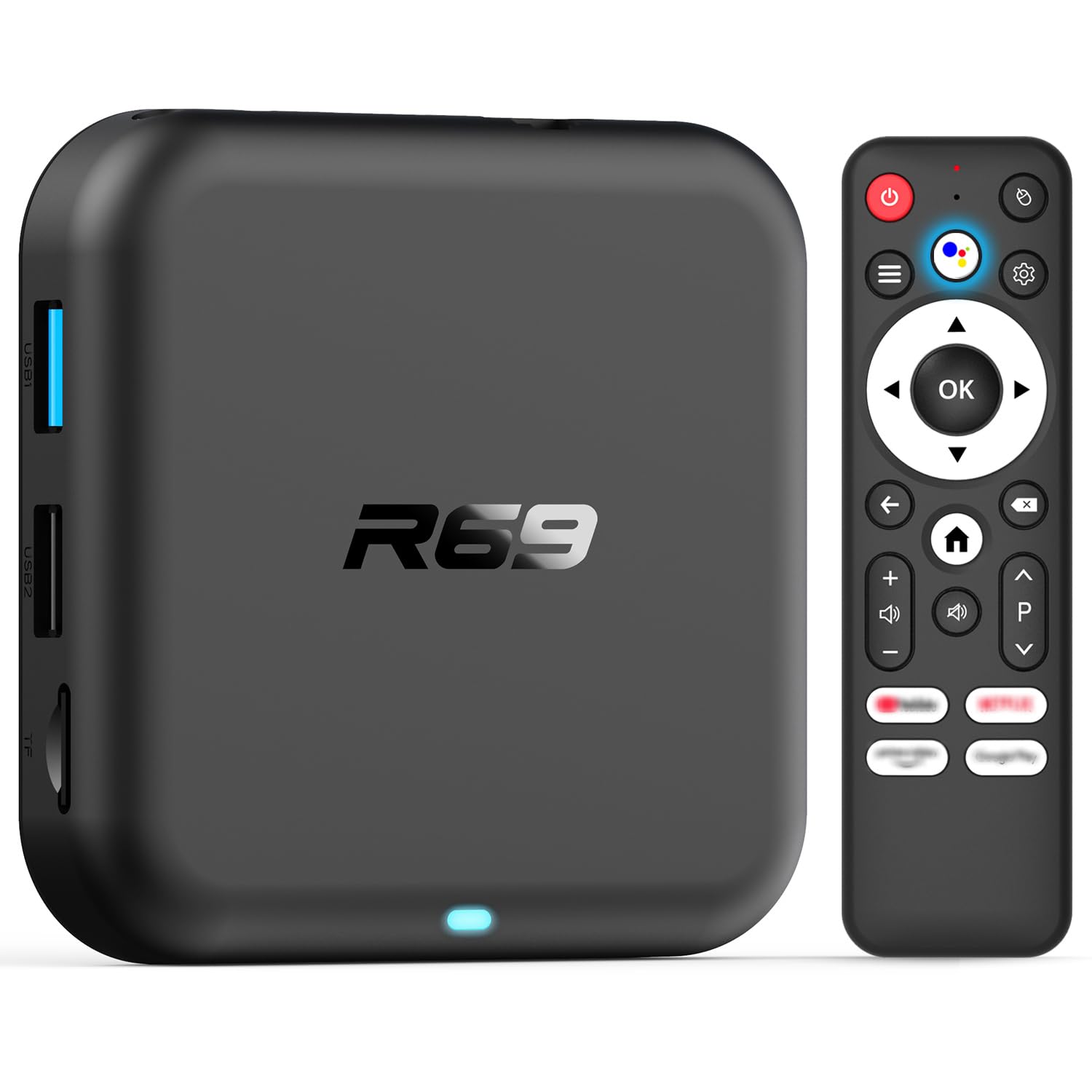 Android 14.0 TV Box 2025, Android Box 2GB RAM 16GB Flash RK3518 Quad-Core Wi-Fi 6 Dual-band 2.4G/5.8G Wi-Fi 4K TV Box H.265 Bluetooth 5.0 USB 3.0 100M Ethernet with Voice Remote