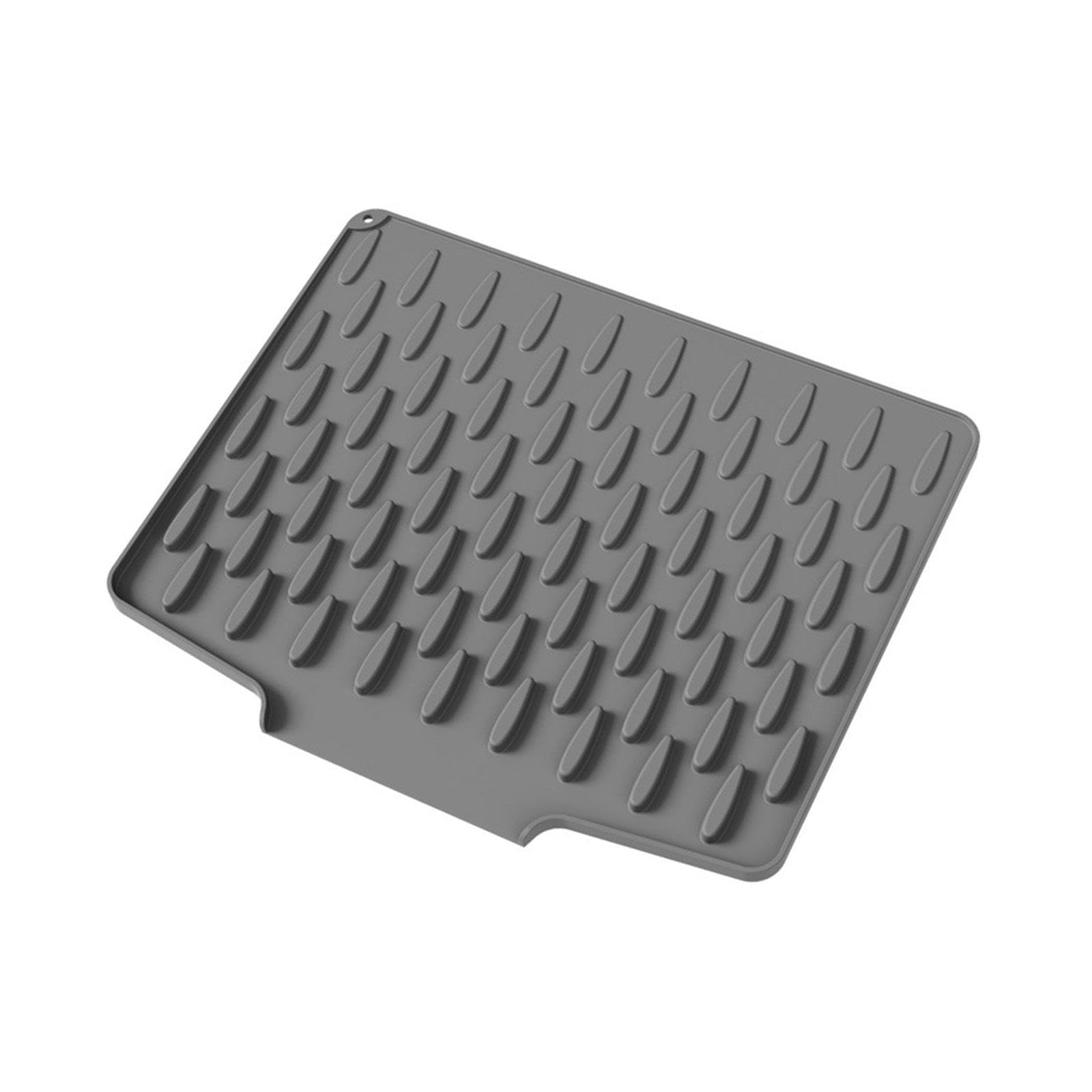 YROHGKPN Nonslip Angled Drying Mat for Kitchen Countertops Silicone Drainage Pad Multifunctional Drain Solution Silicone Draining Mat for Kitchen Countertop