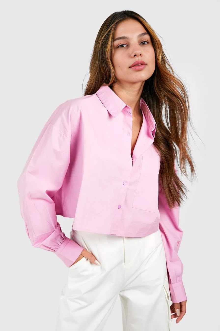 Zeagoo Women's Long Sleeve V Neck Button Down Collared Blouse - Image 3