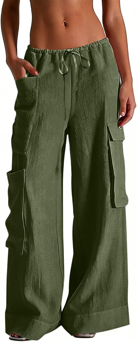 Women's Organic Linen Cargo Work Pant view 2