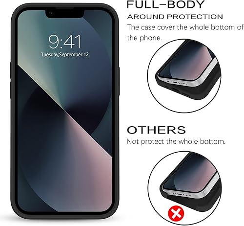 Miniatura 4 de BENTOBEN Funda para iPhone 13 Mini, funda para iPhone 13 Mini, funda de silicona líquida de silicona suave, antiarañazos, a prueba de golpes, con