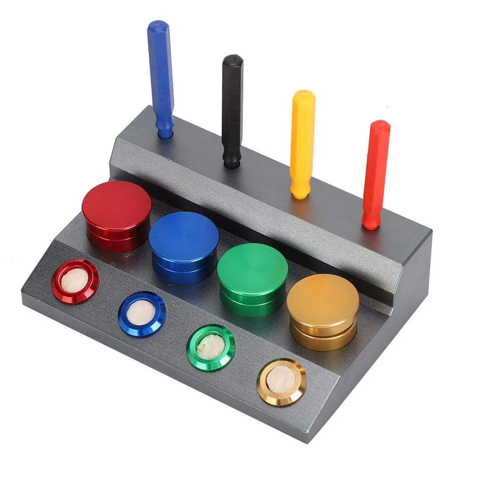 Juego de 4 platos de aceite para reloj con herramienta de lubricación precisa, accesorios de reparación de relojes para lubricación, mantenimiento, accesorios de reparación