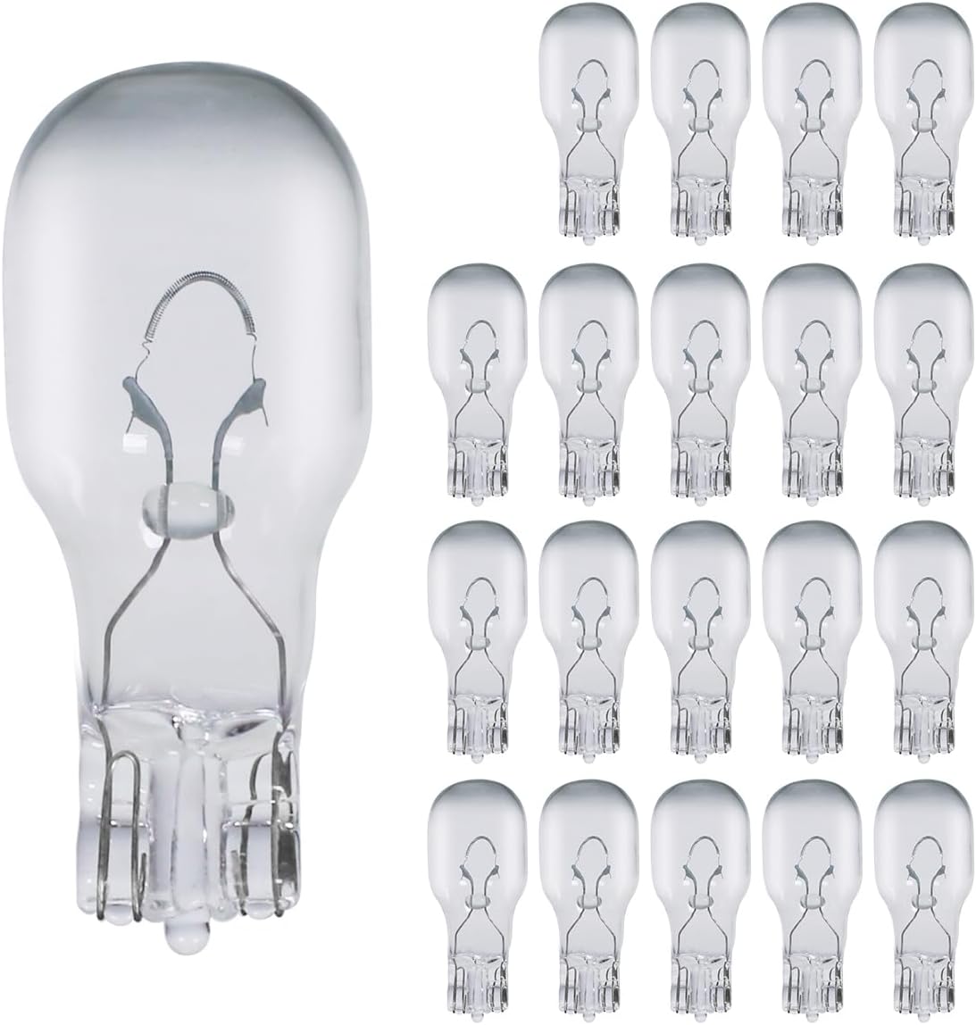 HUTTUUBUDU T5 Landscape Light Bulbs 12 Volt Low Voltage Bulbs 7W Wedge Base Landscape Bulbs, Small Light Bulb for Garden Light Bulbs, Deck Light Bulbs, Yard Light Bulbs, 20 Pack