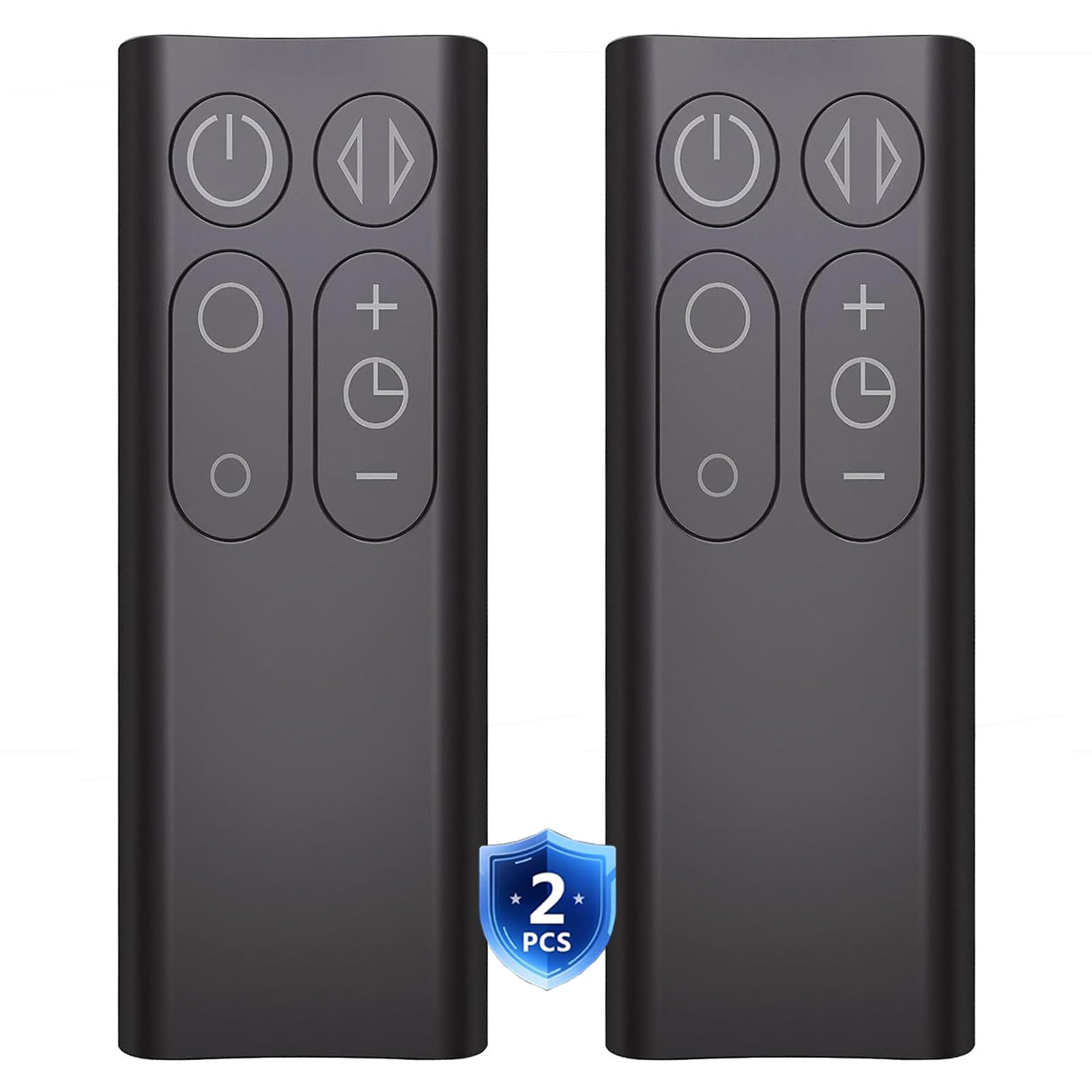 [Pack of 2] Replacement Remote fit for Dyson Fan AM06 AM07 AM08, Black