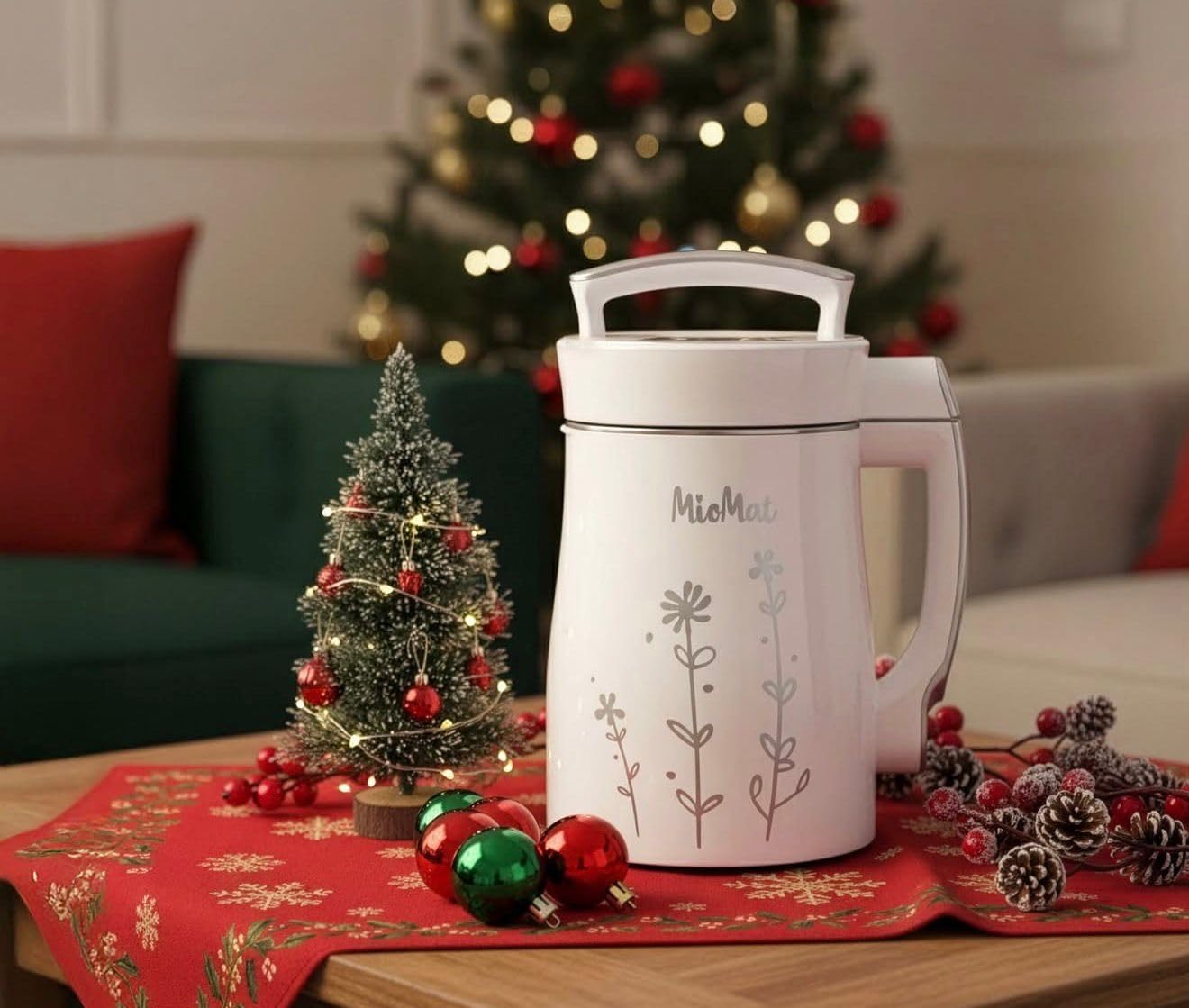 Miomat Macchina per fare latte vegetale, latte di soia, latte di mandorle, 8 programmi in 1