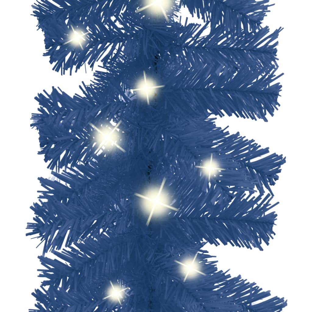 Weihnachtsgirlande mit LED 10 m Blau PVC mit 150 LEDs und USB-Anschluss für Fenster, Treppe, Wand, Tür, innen und außen, stromsparende Weihnachtsbeleuchtung für Advent, Garten und Terrasse