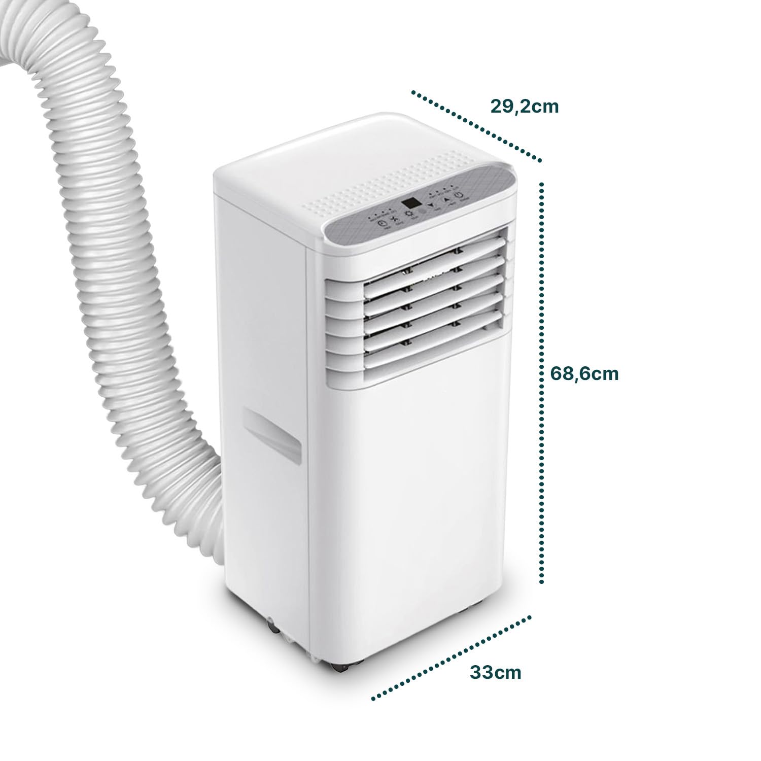 Avilia Condizionatore Portatile 9000 BTU 3 in 1 – Deumidificatore, Raffreddatore e ventilatore | Climatizzatore senza unità esterna per casa e ufficio