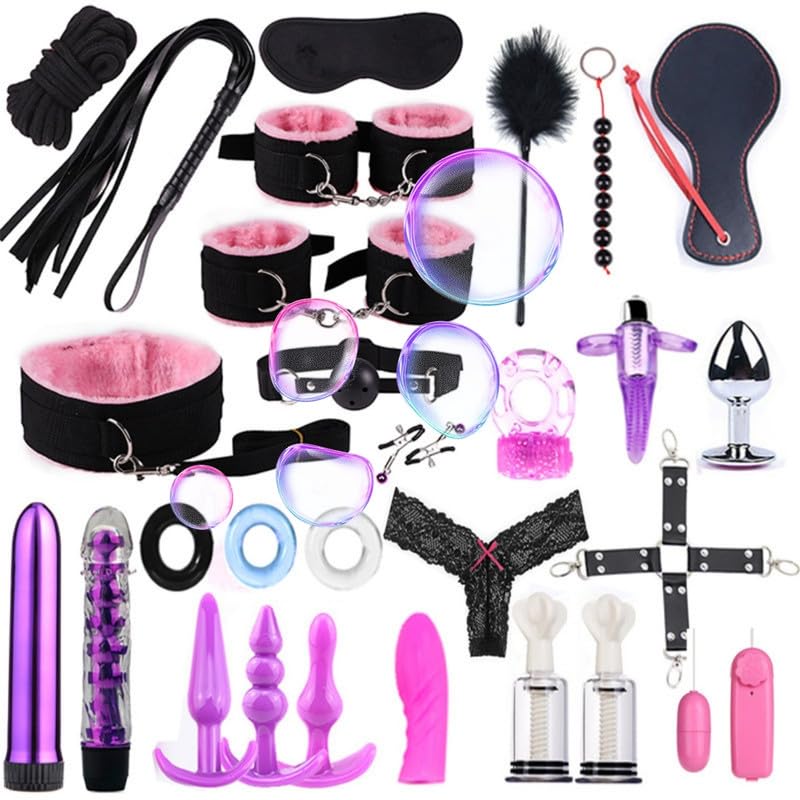 28 Pcs Nylon Fitness Set Accesorio con Textura De Superficie Lisa, Accesorio De Ejercicio Ajustable para El Entrenamiento De Rally, Regalo De Pareja (Rosa)