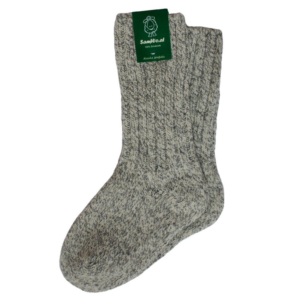 SamWo, 100% Sheep's Wool Socks, Thick Warm Winter Socks Like Hand Knitted