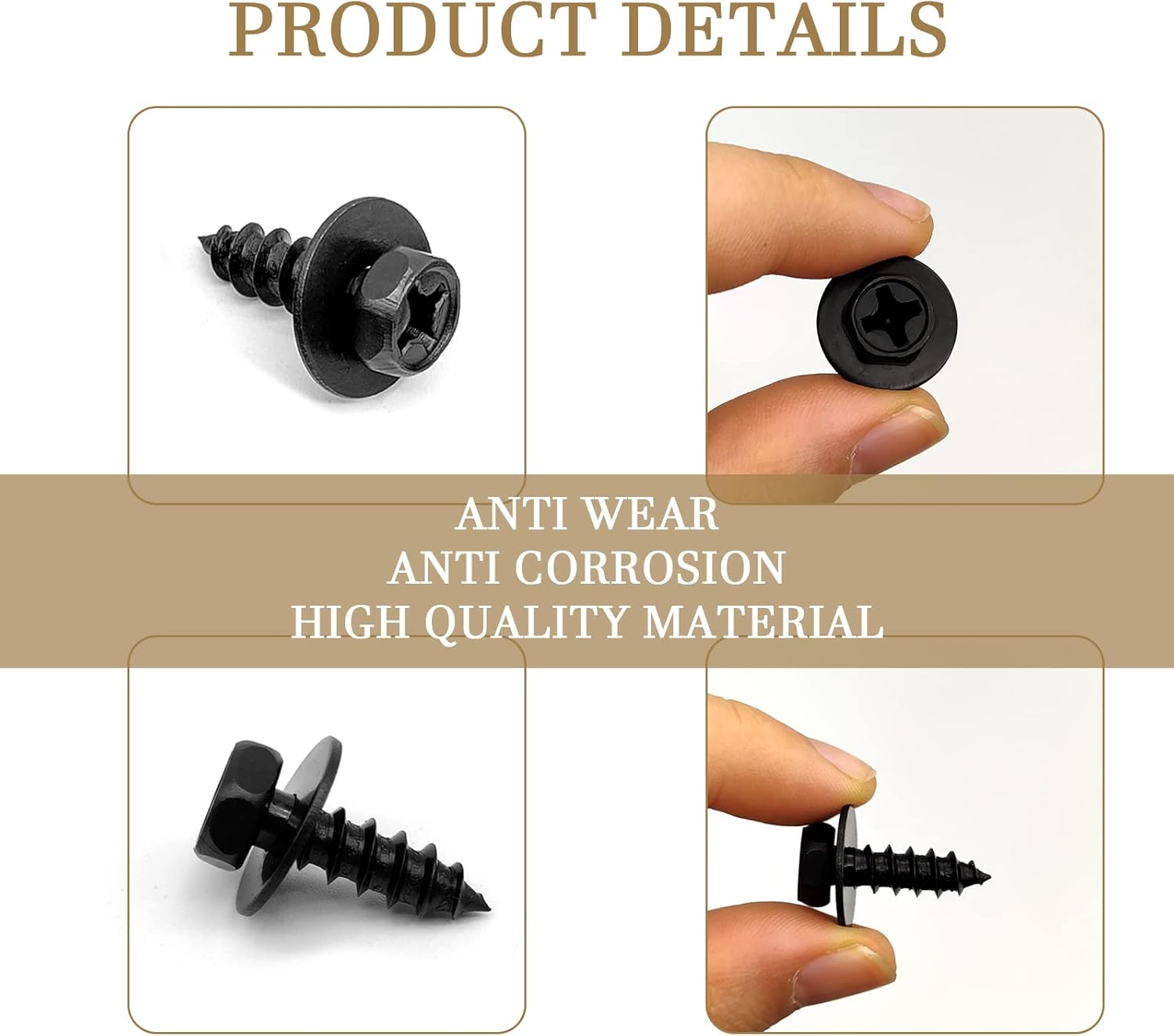 30pcs Hex Head Tapping Screw OE 90159-60498, Screws Replacement for RAV4 Avalon Camry Highlander Prius ES300h GS350