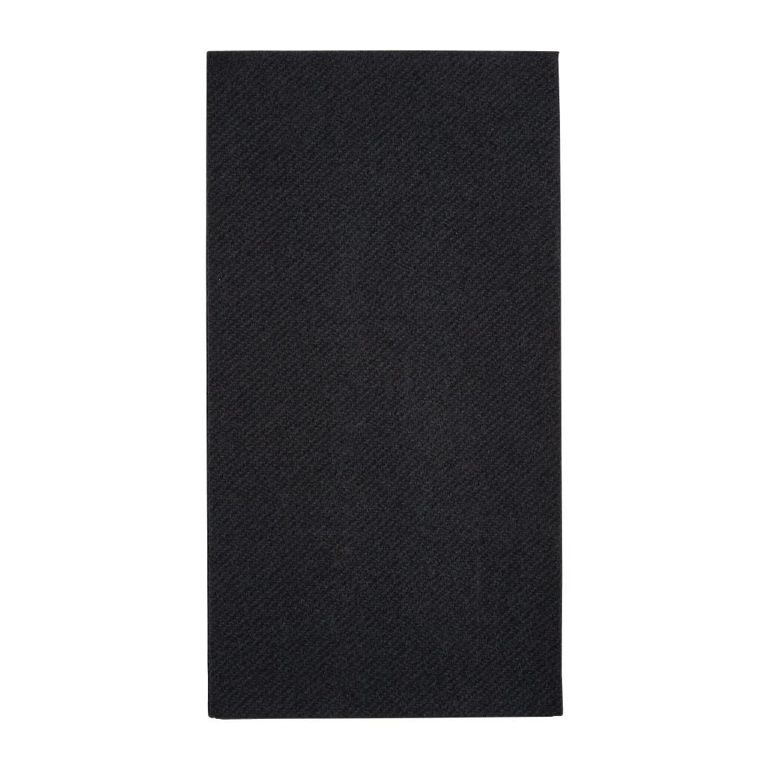 Fiesta Recyclable Tablin Dinner Napkin Black 40x40cm Airlaid 1/8 Fold (Pack of 500)