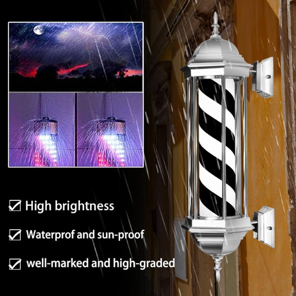 バーバー　サインランプ Amazon.co.jp : バーバーポールライト、ヘアサロンサイン、31.5