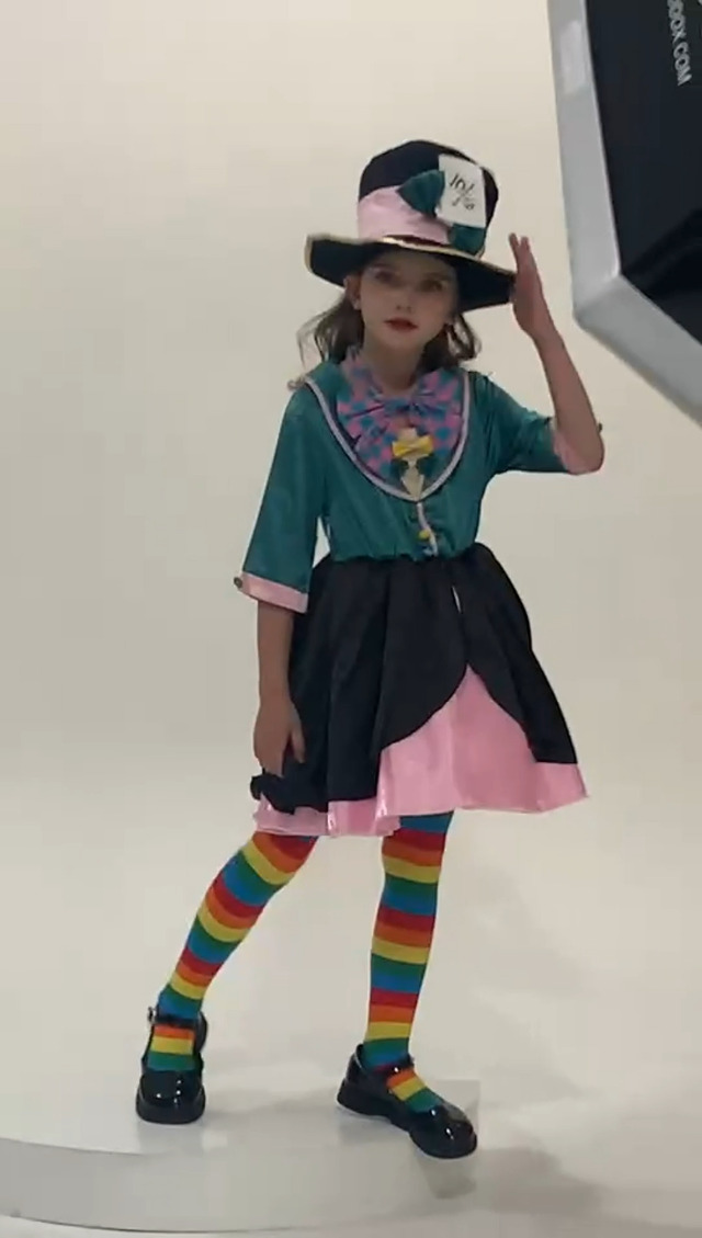 Disfraz Mad Hatter para Niñas con Sombrero miniatura 7