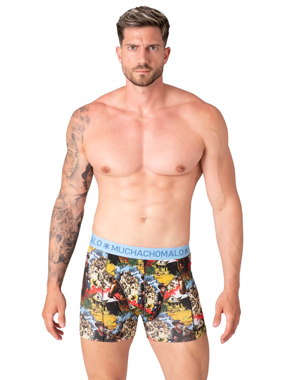 Muchachomalo Hombre Bóxer 12-Pack, Estampado, Algodón, Cinturilla Elástica