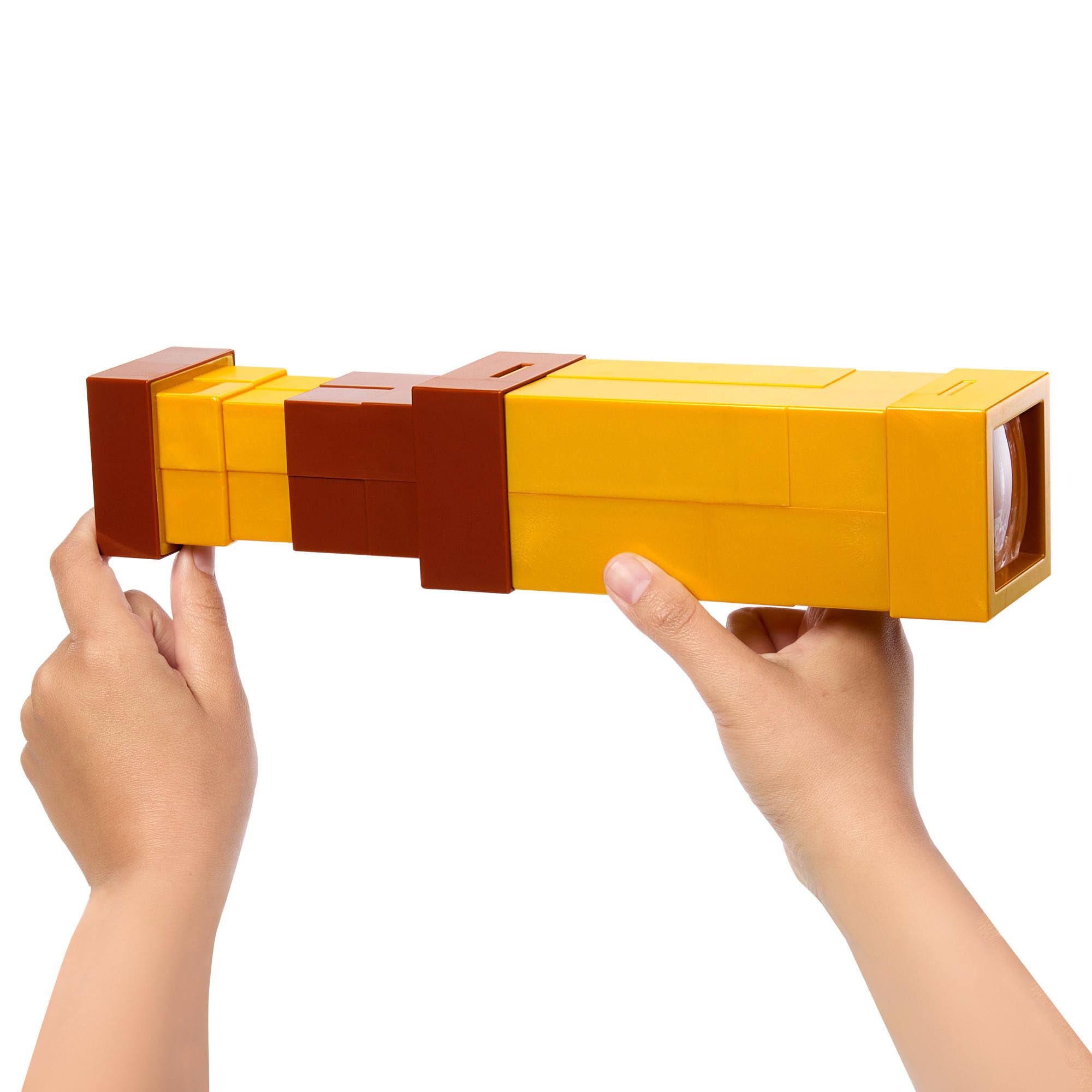 Piksel görüntü veren merceğe sahip Mattel Minecraft Oyuncak Dürbün, rol canlandırma oyunları ve kostümler için çocuklara uygun boyutlu aksesuar, JLK64
