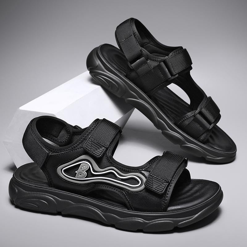 Men's slippers - Fashionable and casual beach shoes with adjustable straps, comfortable EVA insoles and durable rubber soles for outdoor wear2