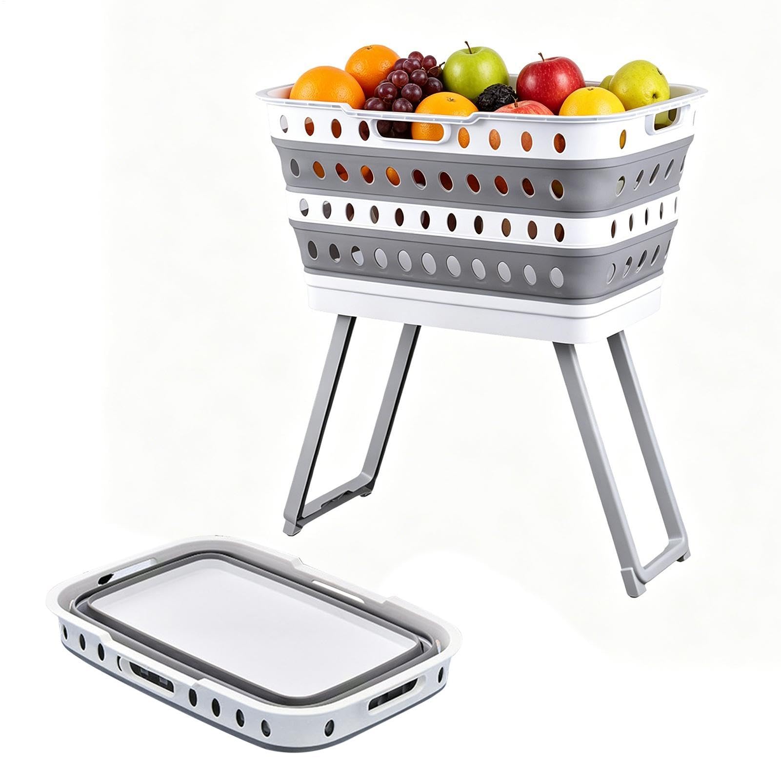 Cestos de Lavandería Cesto de Lavandería Multifuncional Plegable con Patas | Cesta para Ropa Sucia para Baño Universitario Dormitorio Guardería Ropa Interior Lavadero Armario Exterior