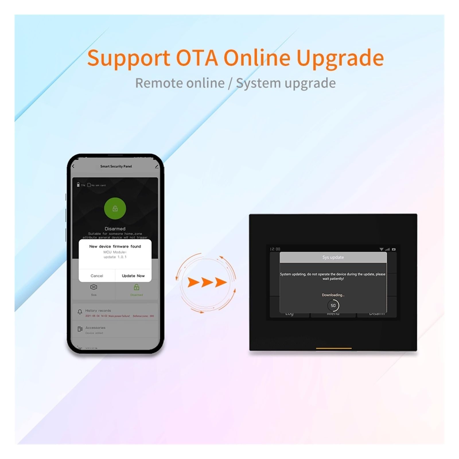 Sistema di Allarme di Sicurezza Domestica, Smart Alarm Wireless gsm di Allarme Sicurezza antifurto Domestico Full HD Touch con interfaccia UI(Set-H 3-8Kit)