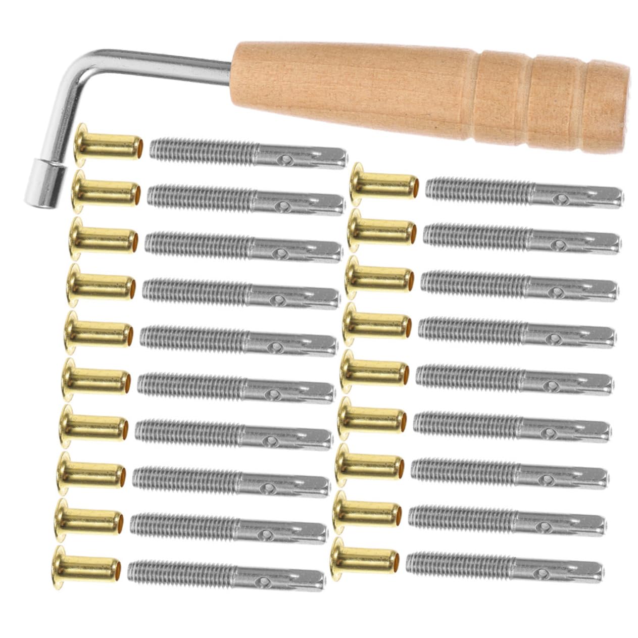 Kisangel 1Set Lyre Harp String Tuning Pin Accessories with Tuning Wrench Durable Replacement Tool for Lyre Harp Enthusiasts Easy Installation Premium Quality Construction