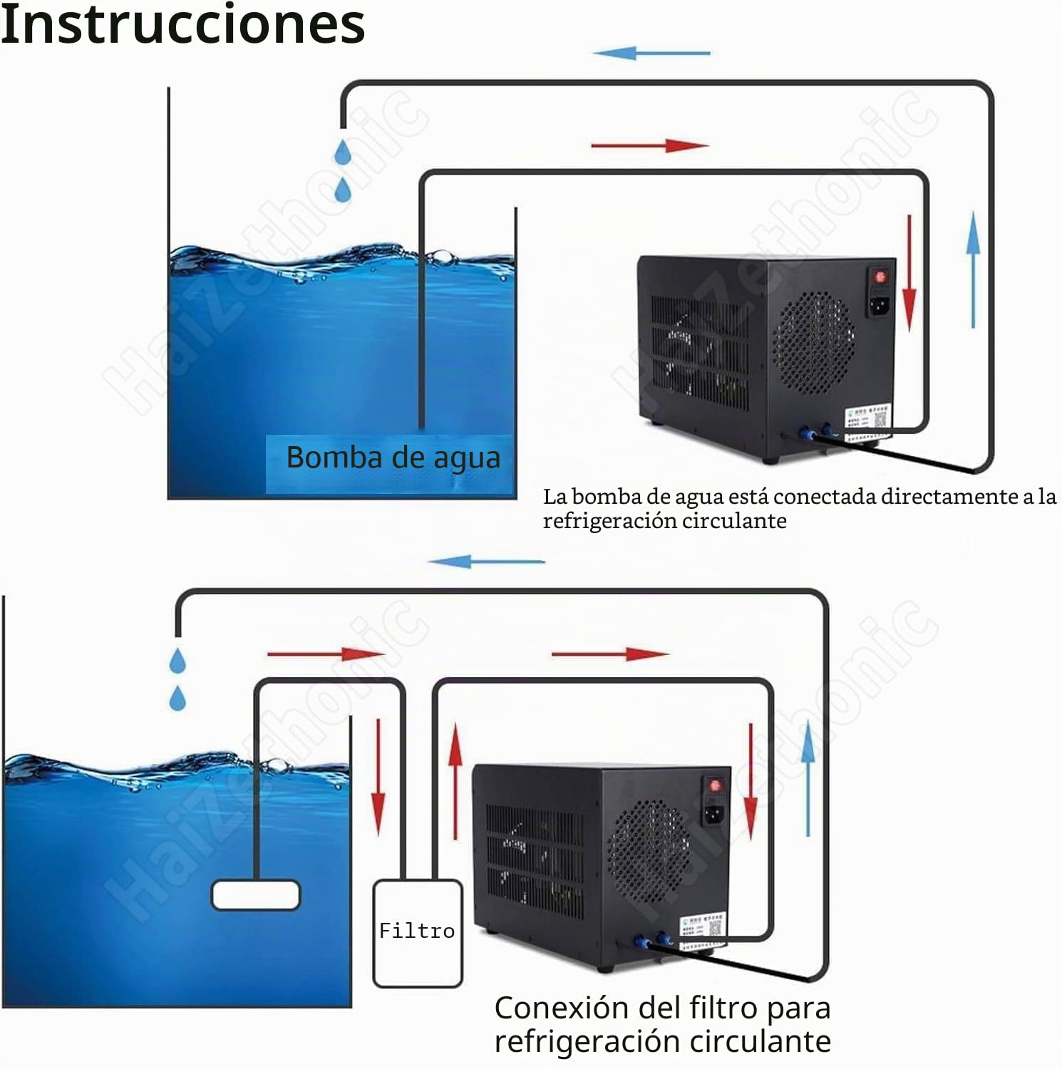 Acuario Enfriador Agua con Pantalla LCD,Sistema Enfriamiento Silencioso para Peceras,Ideal para La Cría Peces/Pasto/Corales/Camarones 60L