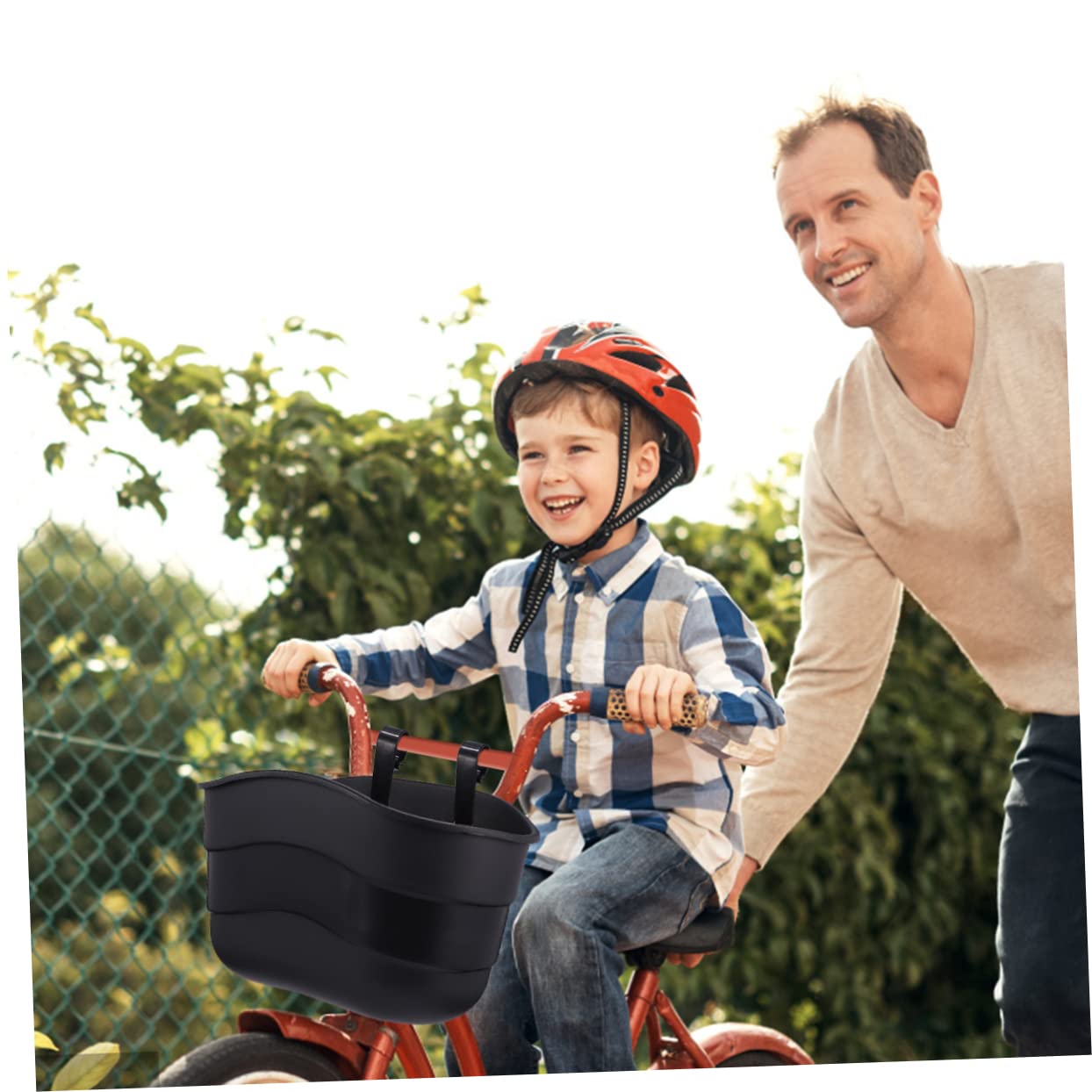 KESYOO 1Pc Plastic Scooter Basket Hanging Handlebar Bike Basket for Boys Easy Tool Attachment for Storing Snacks Present for Young Cyclists Black