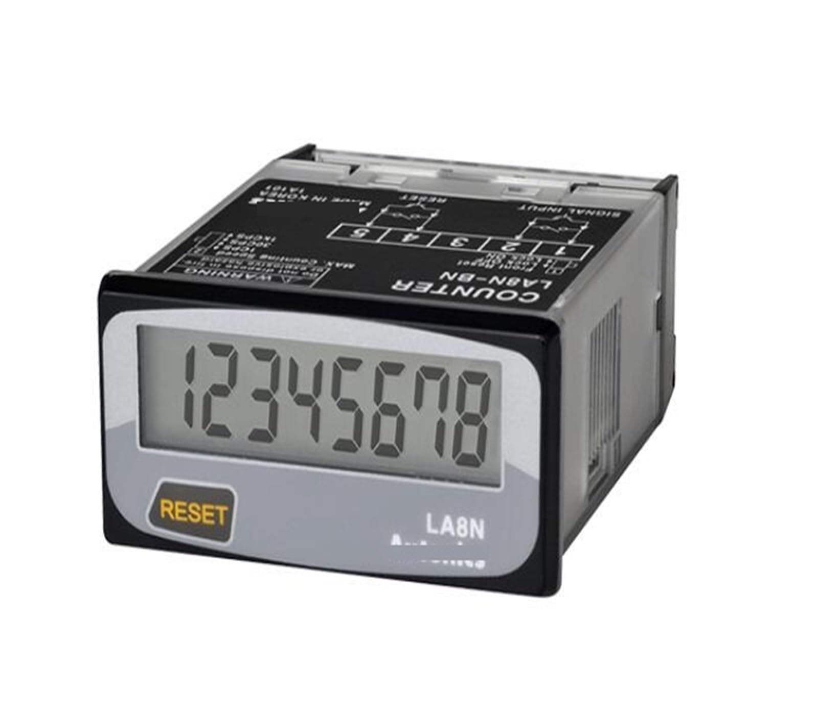 Digital Counter LA8N-BN Counter LCD, 1/32 DIN, 8-Digit, Selectable Front Reset Key, No Voltage Input Electrical Timers
