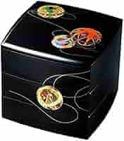 Amazon｜KT2044 彩光てまり6.5胴張三段重黒内朱 【Kaze-ya style