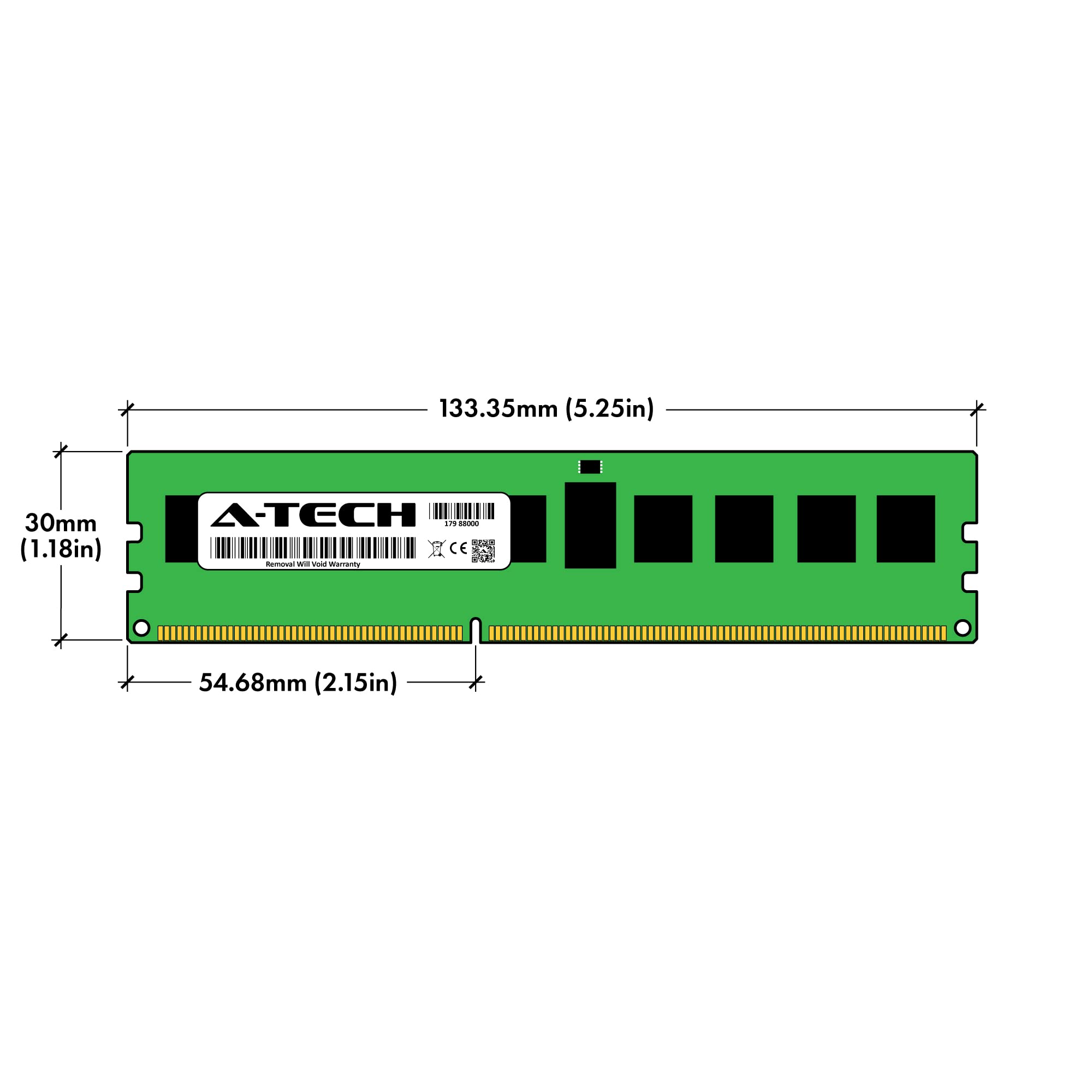 A-Tech 4GB DDR3 1333MHz PC3-10600R ECC RDIMM 1Rx4 Single