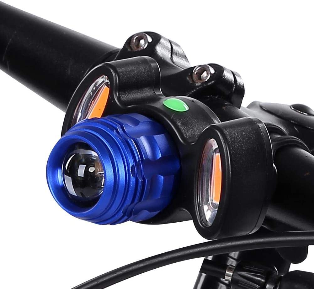 NSV Bicycle Zoom-able Feature 4 Mode LED Bicycle Headlight Led Flashlight/Front Bicycle Bike Light LED Different Modes Focus Head Front Light with 2 Warning Lights, USB Rechargeable Light, Blue (B0CSYNMMBV) Amazon Price History, Amazon Price Tracker