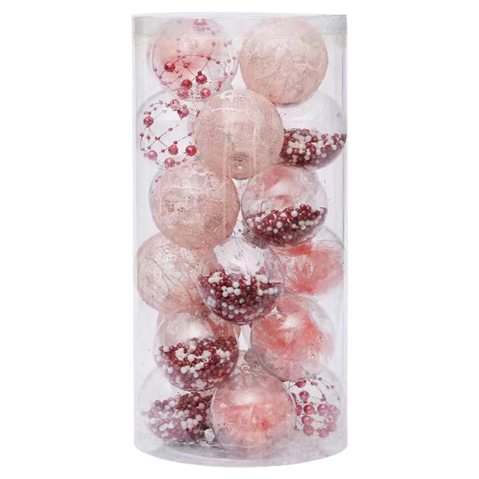 Boules de Noël lumineuses au design transparent raffiné pour porte de chambre