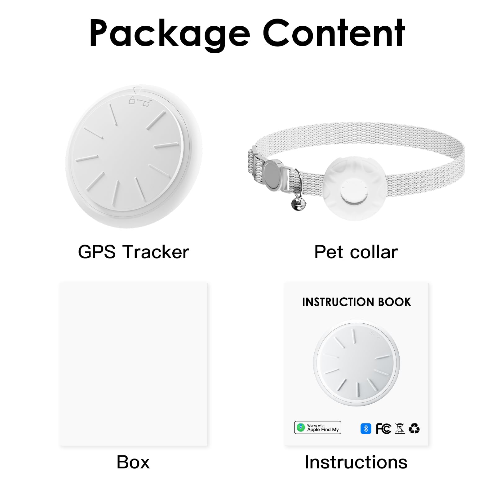Localizzatore GPS per gatti (solo iOS), mini localizzatore GPS per gatti, localizzazione in tempo reale, senza canone mensile, compatibile con Apple Find My, anti-smarrimento, tag per veicoli, animali