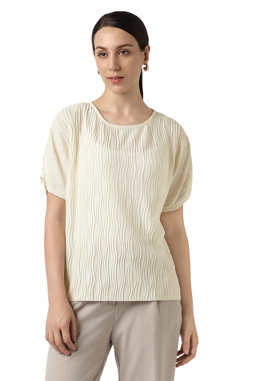 van heusen Women's Solid Regular Fit Blouse-picture-12