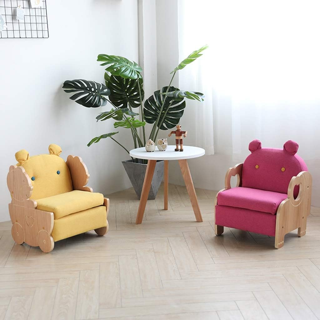 Couch Armchair Animal Cute Cartoon Boys and Girls Single Sofa Chair Study Chair in The Reading Corner of The Bedroom Load-Bearing 75kg (Color : Blue B Size: 504250cm) (Pink a 50 * 42 * 50cm)