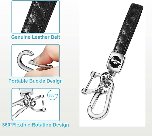 Miniatura 5 de QBUC Funda para llavero Toyota con llavero adecuada para RAV4 Camry Avalon C-HR Corolla GT86 Funda de TPU premium (estilo 1-plateado)