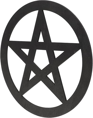 Zerodeko Decoración para el hogar, decoración vintage, letrero de pared de pentáculo de madera, para colgar en la pared, arte de pared, adornos de