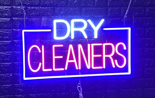 Miniatura 2 de Señal de neón LED para tintorería 33 pulgadas de largo x 18 pulgadas de alto #31072