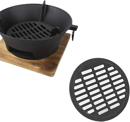 Miniatura 3 de Parrilla de carbón redonda con parrilla horno de parrilla estufa de leña estufa de campamento para exteriores, mochileros, barbacoa, campamento,