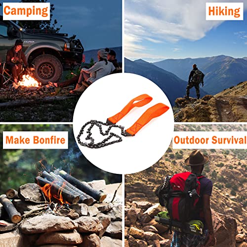 Msyuusr Pocket Chainsaw 25.6 Inch Survival Saw With Handles, Pocket Rope Saw Portable Folding Hand Chain Saw With Bag For Outdoor Survival Camping Hunting Tree Cutting Emergency Tools #TOP5