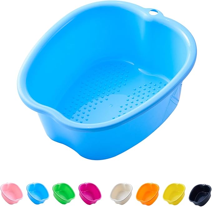 AXLOFO® Large Spa Foot Bath Bowl, Sturdy Plastic Foot Soak Bowl