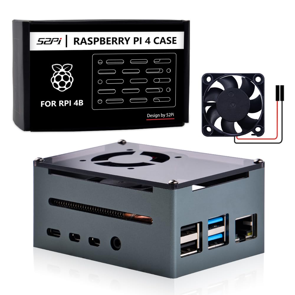 Amazon.co.jp: GeeekPi ケース、アルミケース（ファン付き